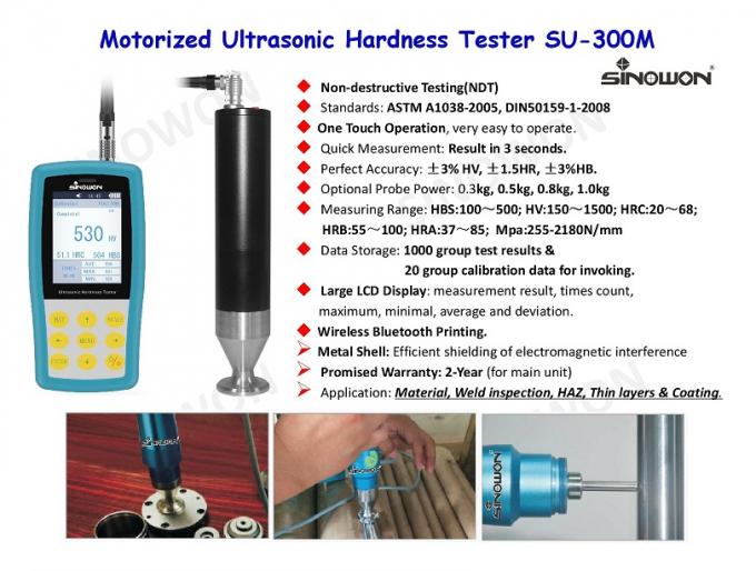 Auto Ultrasonic Hardness Tester Machine , Shore Durometer Result In 3 Seconds