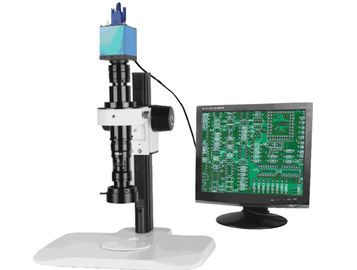 China Telecentric Optical Design 2D Video Microscope With Optical Coaxis Illumination And Zoom Lens supplier